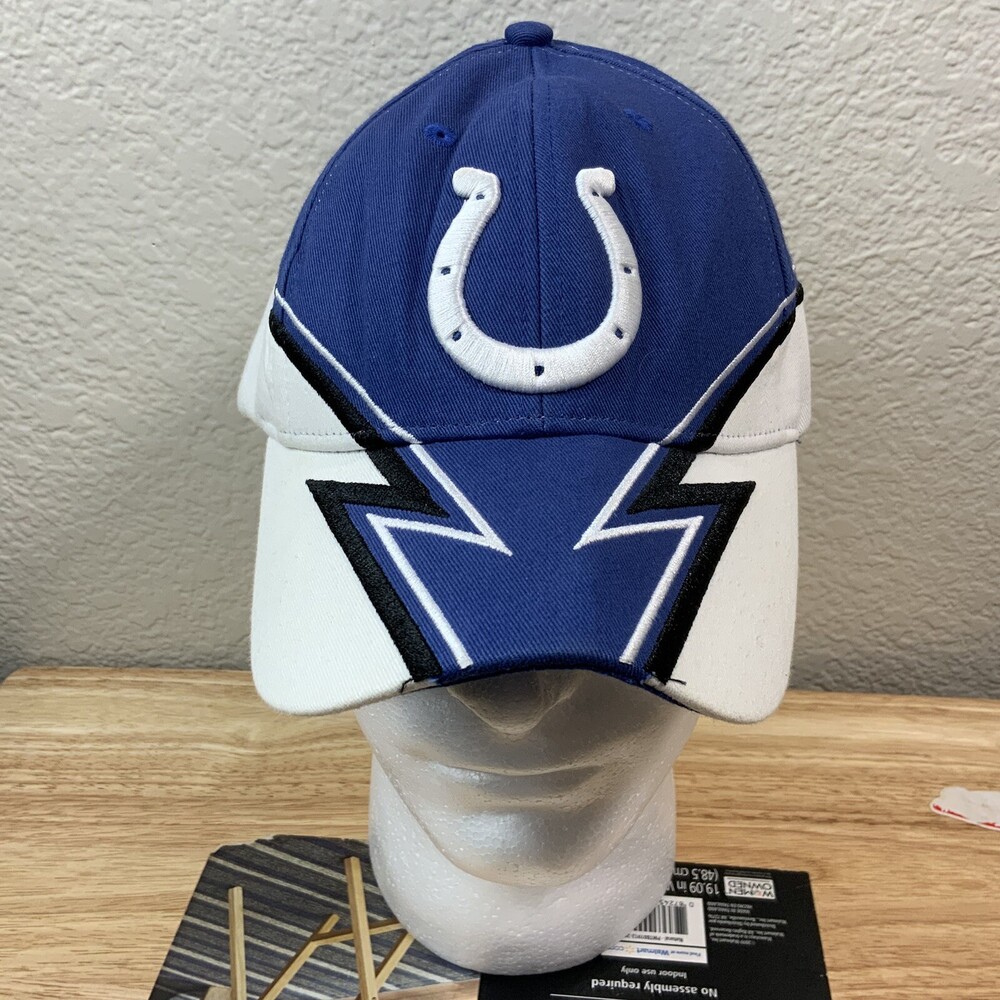 Indianapolis Colts Hat Cap Strap Back Blue White NFL Football Adjustable Mens